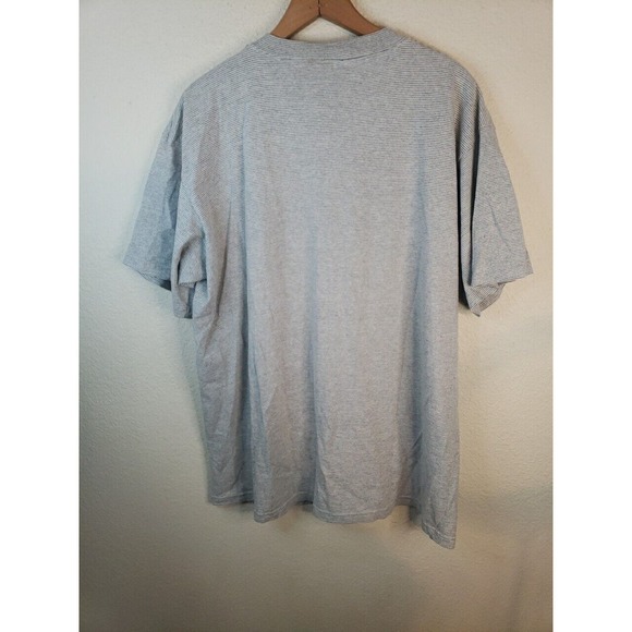 Vintage 80s 90S XL Walt Disney World Mickey Mouse TShirt GRAY STRIPED DEFECTS - Picture 14 of 14